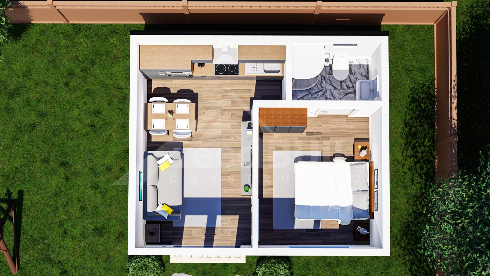 1 Bed A1 - 5.0m x 5.9m - Image 2