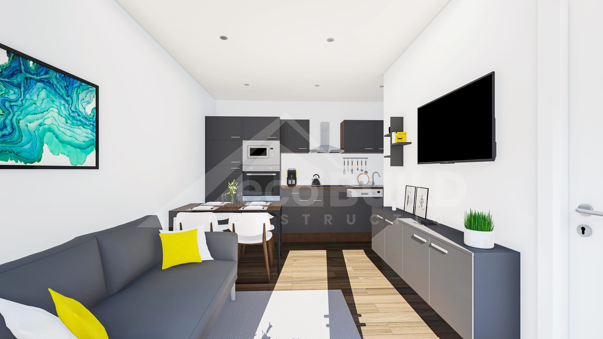 1 Bed A1 - 5.0m x 5.9m - Image 8