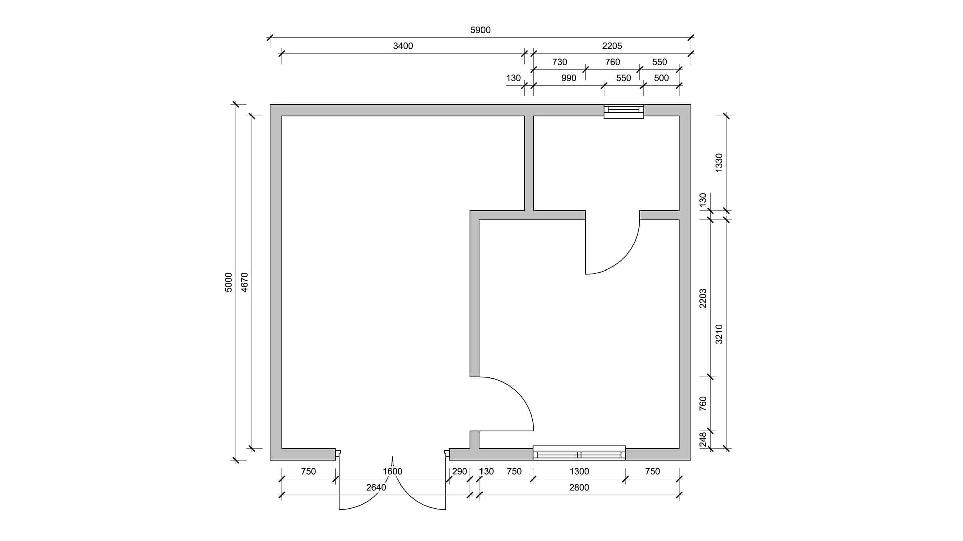 1 Bed A1 - 5.0m x 5.9m - Image 3