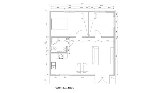 2 Bed C1 - 8.0m x 8.0m